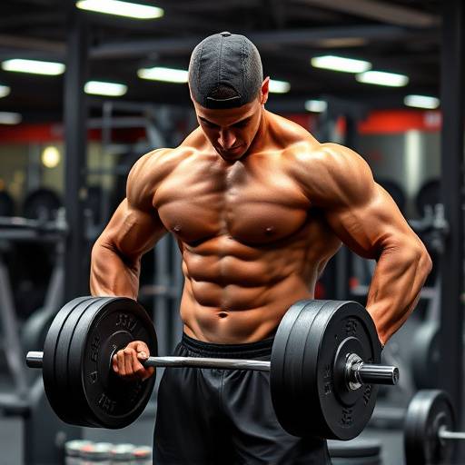 A person lifting weights in a gym, symbolizing exercise and fitness programs.